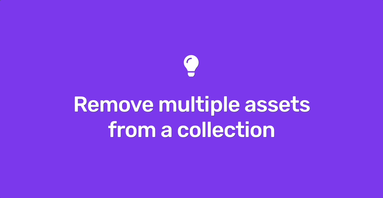 Remove multiple assets from a collection