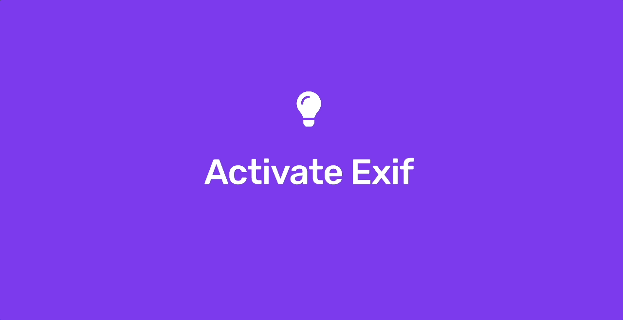 Activate exif