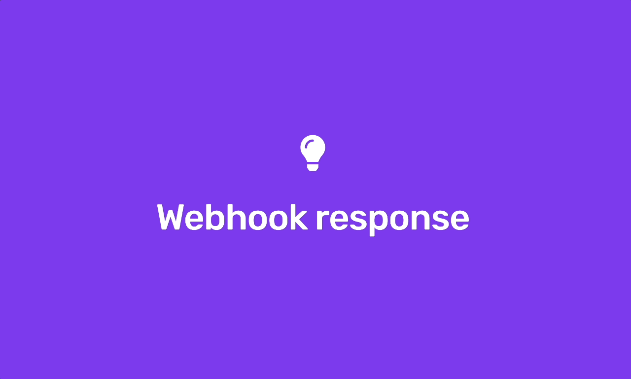 Webhook response